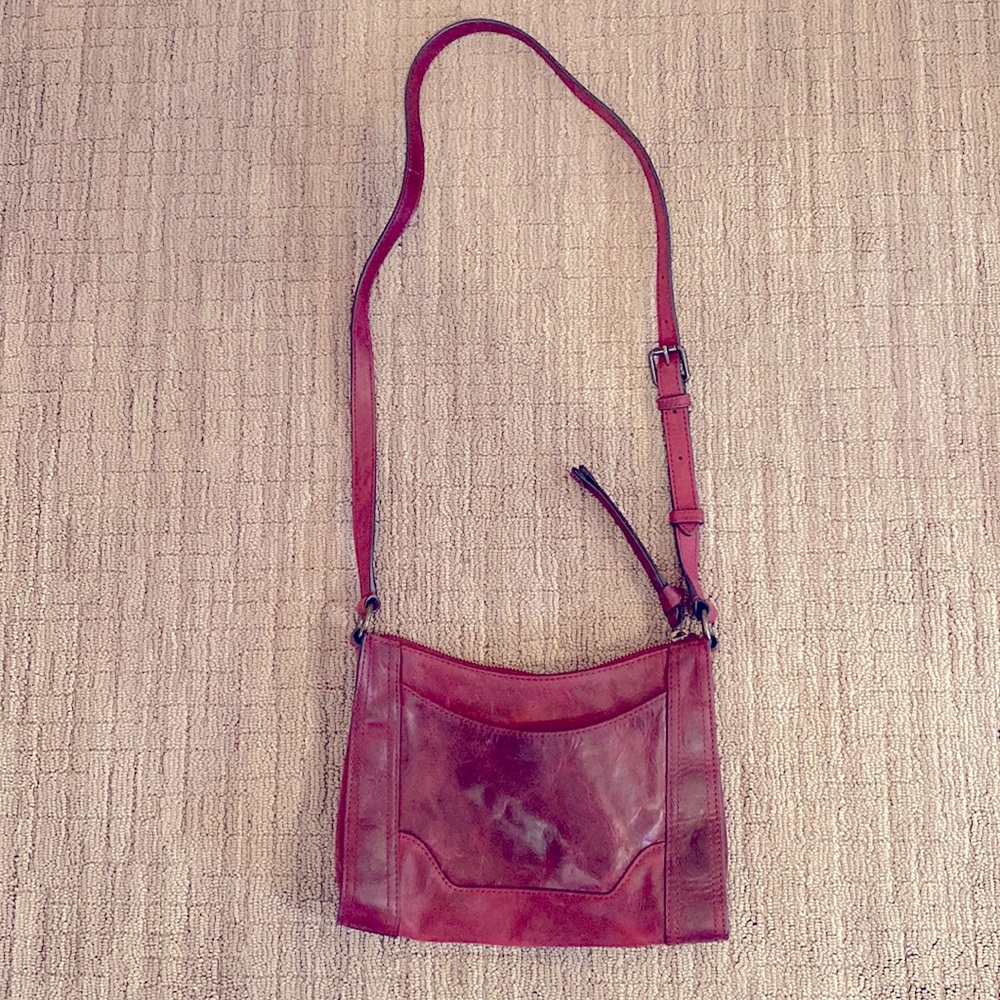 Frye Melissa Zip Leather Crossbody Bag